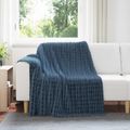 vidaXL Prikrývky na hodenie 6 ks Námornícka modrá 200 x 150 cm 4.5 kg