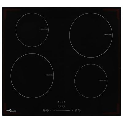 vidaXL Indukčná varná doska 4 platničky dotykové ovládanie sklo 7000 W