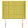 vidaXL Čelo postele so záhybmi zelené 93 x 23 x 118/128 cm látka