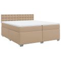 vidaXL Boxspring posteľ s matracom kapučínová 200x200 cm umelá koža