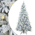 vidaXL Umelý Sklápací Vianočný Stromček Biela 240 cm PE a PVC