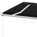 vidaXL Samostatne stojaca automatická markíza 400x300 cm antracitová