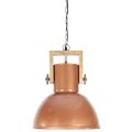 vidaXL Industriálna závesná lampa 25 W medená mangovník 42 cm okrúhla E27