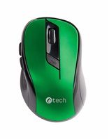 C-TECH myš WLM-02, červeno-zelená, bezdrôtová, 1600DPI, 6 tlačidiel, USB nano prijímač