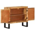 vidaXL Komoda 80x30x71 cm masívne surové mangovníkové drevo a kov