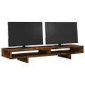 vidaXL Stojan na monitor dymový dub 100x27x15 cm kompozitné drevo