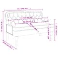 vidaXL Lavička s operadlom vínovo červená 119,5x64,5x75 cm zamat