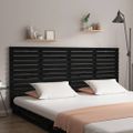 vidaXL Nástenné čelo postele čierne 166x3x91,5 cm masívna borovica