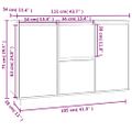 vidaXL Komoda čierna 111x34x75 cm borovicový masív