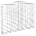 vidaXL Oblúkové gabionové koše 3ks 300x30x200/220cm pozinkované železo
