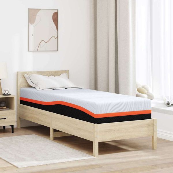 vidaXL Matrac Biela a šedá 80 x 200 cm žakárová tkanina