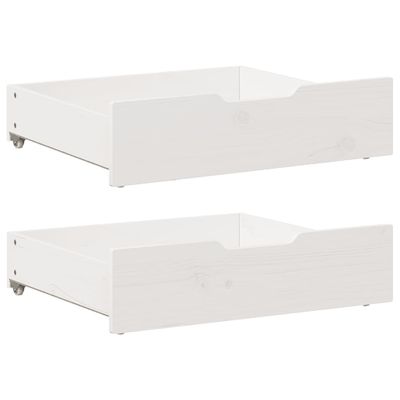 vidaXL Zásuvky pod posteľ 2 ks biele 75x55x17 cm masívna borovica