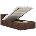 vidaXL Hydraulický posteľný rám+úložný priestor, LED, látka 100x200 cm