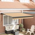 vidaXL Sklopná markíza Viacfarebný 350 x 250 x 165 cm Textil a kov
