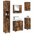 vidaXL Sada kúpeľňového nábytku 5 ks Dymová dub 61 x 35 x 64 cm