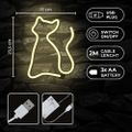 Neon LED Light CAT warm white Bat + USB FLNE03 Forever Light
