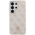 Puzdro Guess Case 4G Rhinestone Round Logo MagSafe pre Samsung Galaxy S26 Ultra ružová