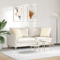vidaXL Vankúše na pohovku 2 pcs Krémová 45 x 45 cm Kordúrová tkanina