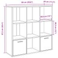 vidaXL Knižnica staré drevo 98x29x97,5 cm kompozitné drevo