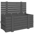 vidaXL Úložný box sivý 91x40,5x42 cm masívna borovica