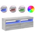 vidaXL TV skrinky 2 ks s LED, sivý dub sonoma 60x35x40 cm