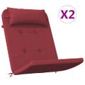 vidaXL Podušky na stoličky Adirondack 2 ks vínové oxfordská látka