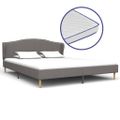 vidaXL Posteľ a matrac z pamäťovej peny bledosivá 180x200 cm látková