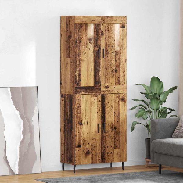 vidaXL Highboard 2 pcs Staré drevo Kompozitné drevo