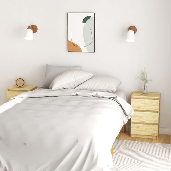 vidaXL Nočné stolíky 2 ks 40x29,5x64 cm, borovicový masív