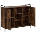 vidaXL Servírovacia skriňa Dymový dub 97 x 33 x 81 cm Kompozitné drevo