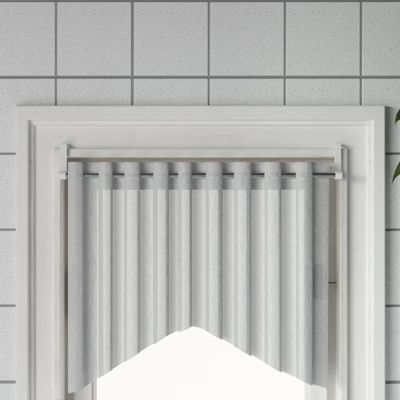 vidaXL Záclonové koľajnice 2 ks biele a strieborné 40-60 cm hliník