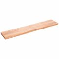 vidaXL Stolová doska bledohnedá 200x40x(2-6)cm ošetrený masívny dub