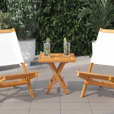 vidaXL Štvorcová stolová doska 50x50x2,5 cm teakový masív
