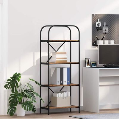 vidaXL Regál na knihy Staré drevo 60 x 30 x 146 cm Kompozitné drevo