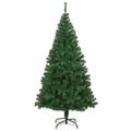 vidaXL Umelý vianočný stromček s hustým ihličím, zelený 210 cm, PVC