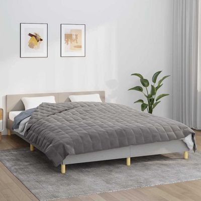 vidaXL Záťažová prikrývka šedá 220x240 cm 11 kg látka