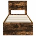 vidaXL Rám postele Dymová dub 75 x 190 cm Inžinierske drevo