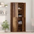 vidaXL Highboard 70 x 33.5 x 180 cm Kompozitné drevo Staré drevo