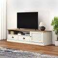 vidaXL TV skrinka VIGO biela 156x40x40 cm masívna borovica