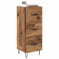 vidaXL Servírovacia skriňa Staré drevo 34 x 34.5 x 90 cm
