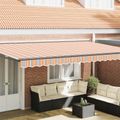 vidaXL Rám markízy Modrá a Oranžová 500 × 300 cm