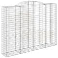 vidaXL Oblúkový gabionový kôš 5 ks 300x50x220/240cm pozinkované železo