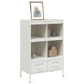 vidaXL Vysoká skrinka biela 68x39x101,5 cm oceľ
