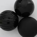 vidaXL Vianočná guľa sada XL 9 ks Čierna Ø 15 cm Plast