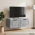 vidaXL Nástenná TV skrinka Nástenný Sivá sonoma 78,5 x 41 x 30 cm