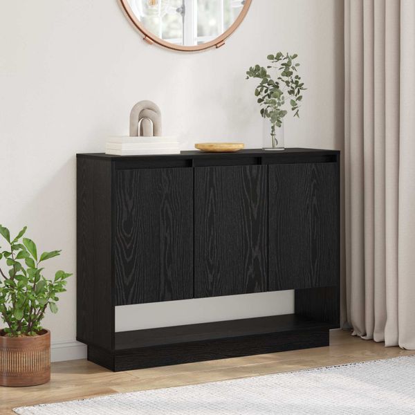 vidaXL Servírovacia skriňa Čierny dub 97 x 29 x 75 cm Kompozitné drevo