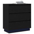 vidaXL Nočný stolík Čierny dub 71 x 34,5 x 75 cm Kompozitné drevo