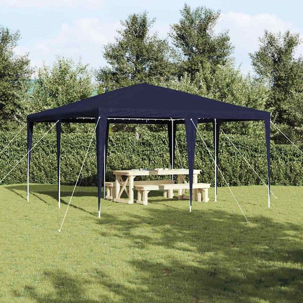 vidaXL Párty stan Modrá 400 x 400 x 266 cm Polyetylén a oceľ