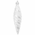 vidaXL Vianočná špirálová guľa 40 ks Strieborná 3 x 11 cm Plast