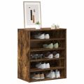 vidaXL Botník dymový dub 60x35x70 cm spracované drevo